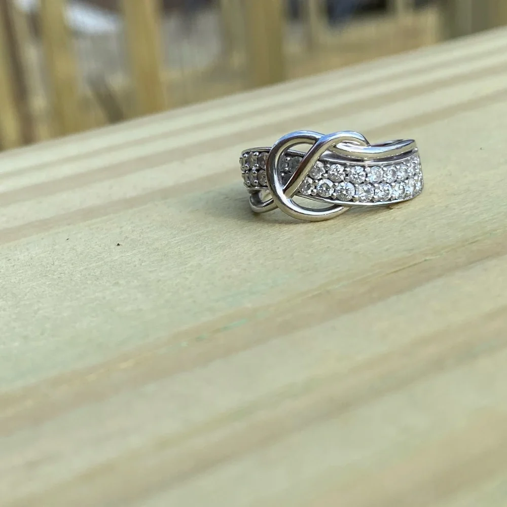 Le Vian 14 Karat White Gold Pretzel Ring - Picture 15 of 15